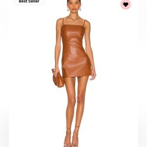 Bardot croc mini dress in tan croc size medium